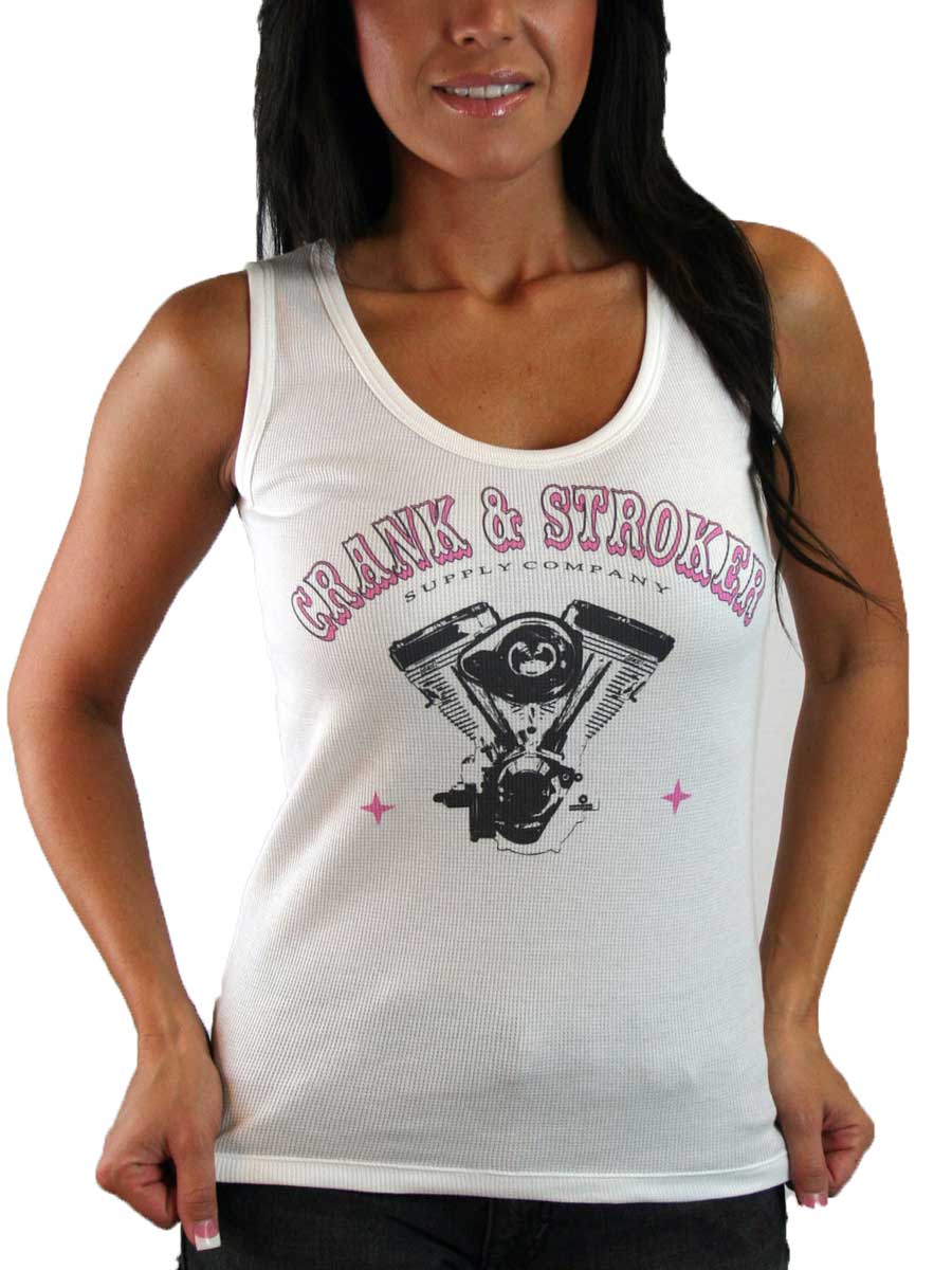Ladies Vintage Motor Tank Top(front view)