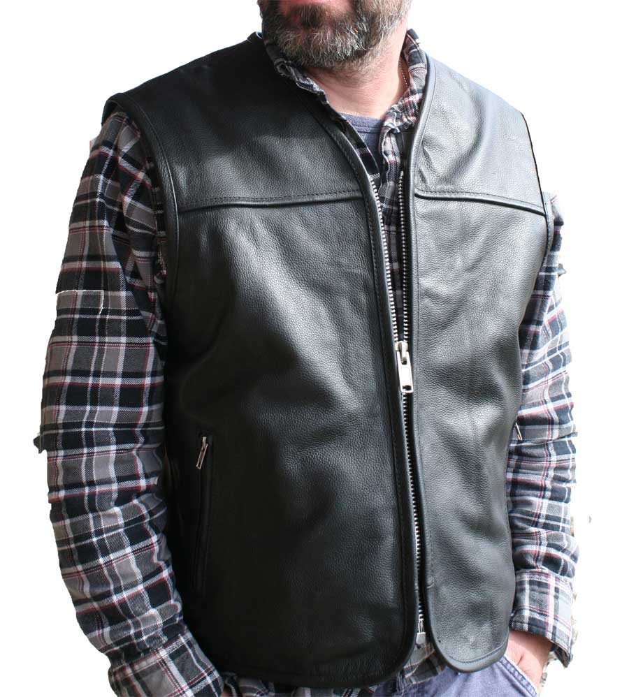 biker vest leather MC Vest NY Lux  Leather, Biker vest, Motorcycle vest