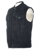  Black Motorcycle Vest | sleeveless vest |  Genuine leather jacket men’s | conceal and carry vest | buckskin biker vest | biker vest  
