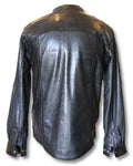 black leather shirt (back view)