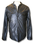 black leather shirt (front view)
