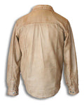 light brown leather shirt (back view)