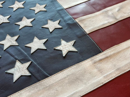 Full Size Leather American Flag