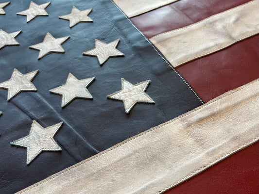 XL Leather American Flag