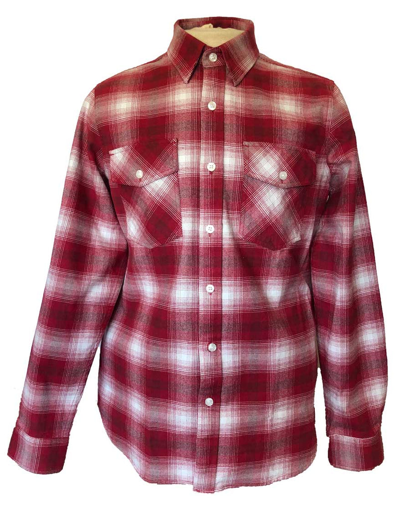 FR. Flannel Plaid Shirt 02 Red