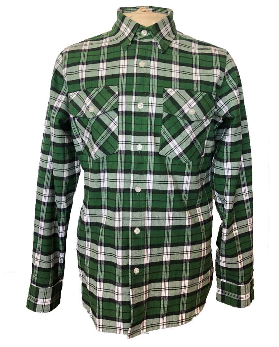 Men Wood Flannel Shirt (Front View)