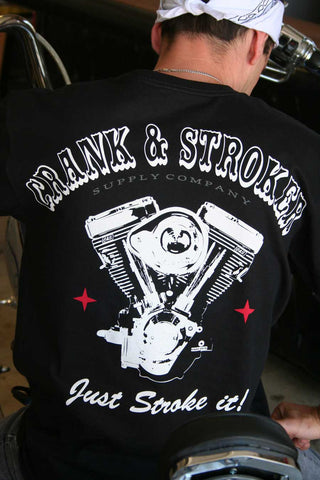 Biker t shirt Crank & Stroker | MC TEE | motorcycle TEE shirts