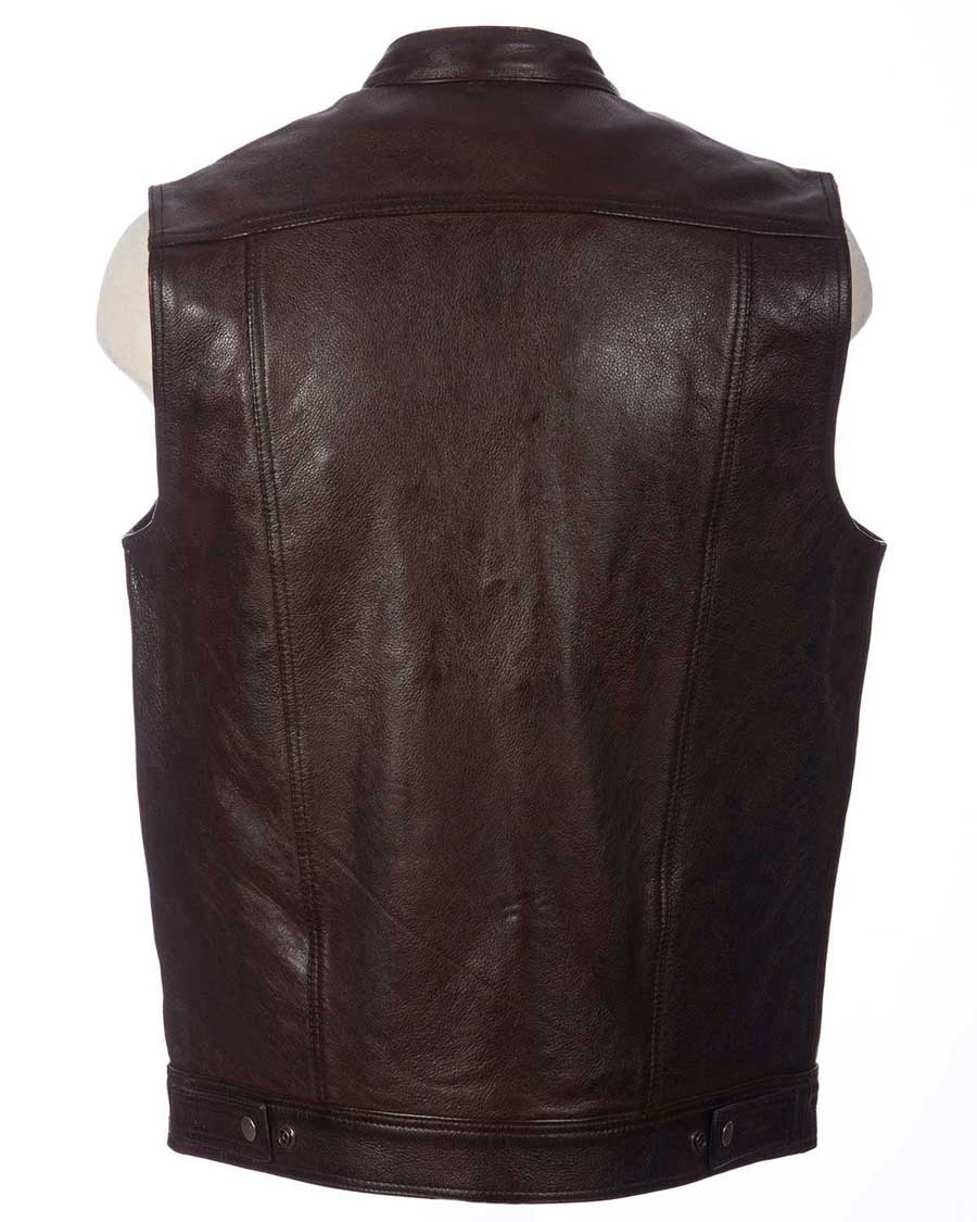 Brown Club MC Vest (Back View)