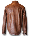 Brown leather shirt (Back View)