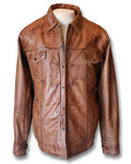 Brown Men's leather shirt | best Leather shirts | Quality Leather shirt | motorcycle leather shirts | Brown lamb skin  leather shirts |  Motorcycle shirts | Men's leather shirts