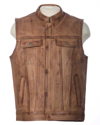 motorcycle vest | leather vest | sleeveless leather jacket | motorcycle riding vest | motorcycle riding vest | brown leather vest mens