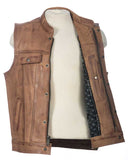 motorcycle vest| motorcycle vest | leather vest | sleeveless leather jacket | motorcycle riding vest | motorcycle riding vest | brown leather vest mens