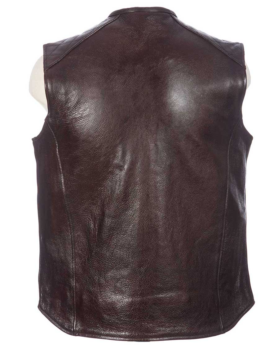 Light brown motorcycle vest (Back View)