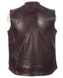 Light brown motorcycle vest (Back View)
