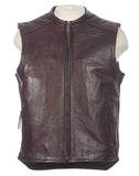 Light brown motorcycle vest (Front View)