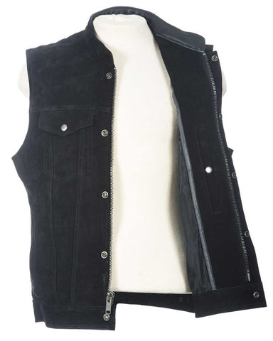 sleeveless vest |  Genuine leather jacket men’s | conceal and carry vest | buckskin biker vest | biker vest  