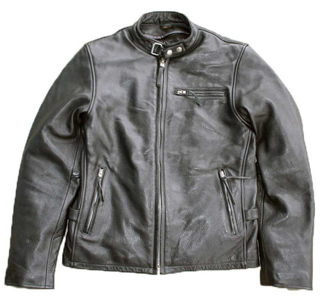 Leather Cafe Jacket (front view)