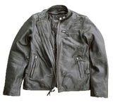 Leather Cafe Jacket (closeup view)