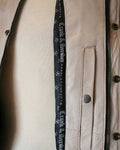 Black and Cream Leather Jersey (Closeup view)