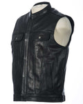 motorcycle club vest | leather motorcycle vest | leather biker vest | Leather MC Vest
