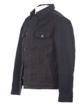 Heavy Black denim jacket (side view)