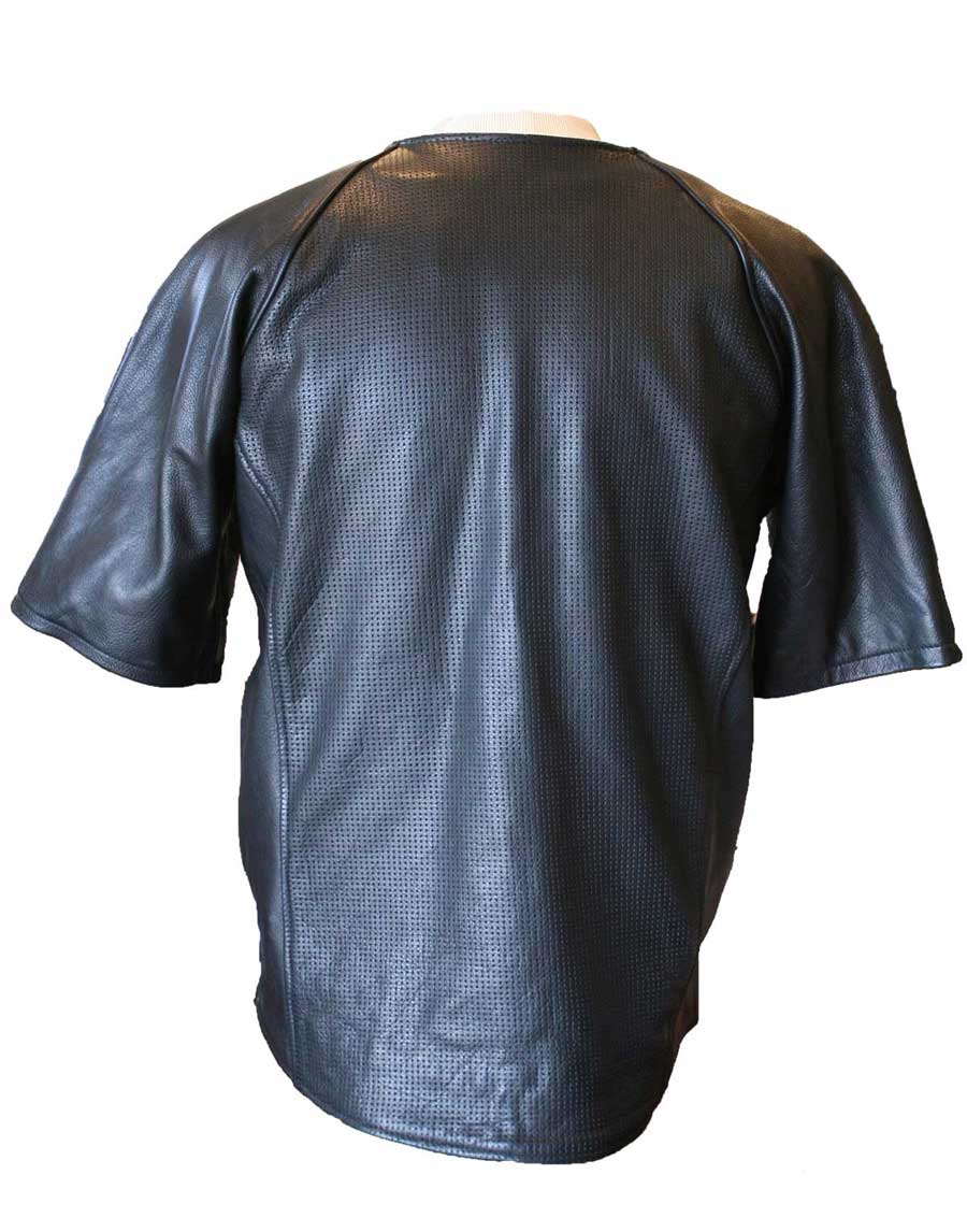 Leather Baseball Jersey (Back view)