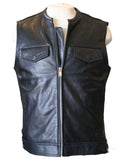 Motorcycle club leather vest (Open view)