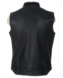 Black leather Vest (Back View)