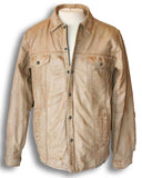 light brown leather shirt (front view)