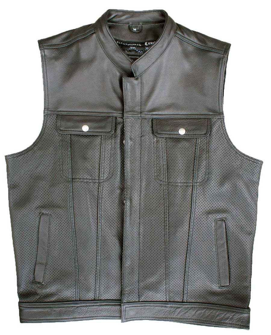 FMC good First Manuf. Co Leather Vest XL With Damned Jokers Patch