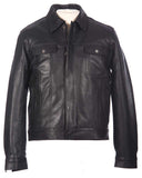 Traditional motorcycle jacket zip closure (Front View)